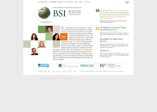 New BSI Homepage