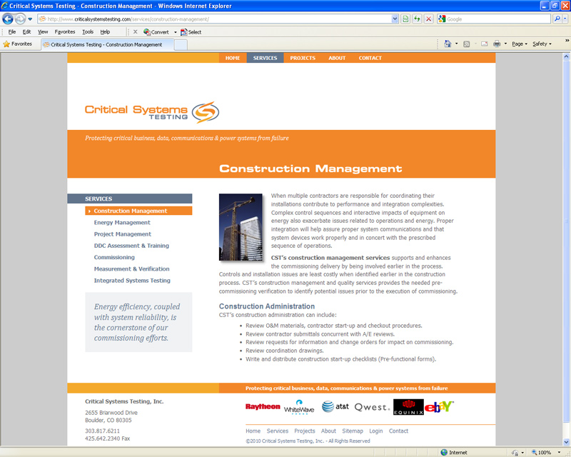 Critical System Testing Website