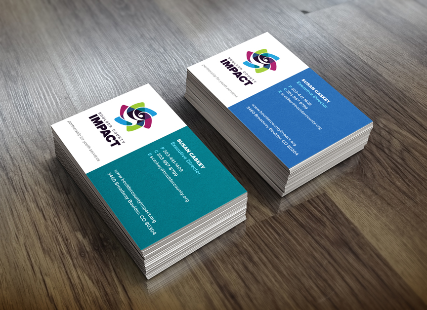Boulder County IMPACT business cards
