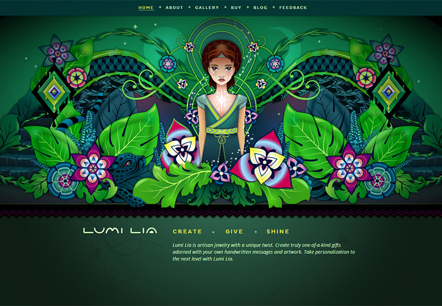 Homepage Featuring a custom illustration