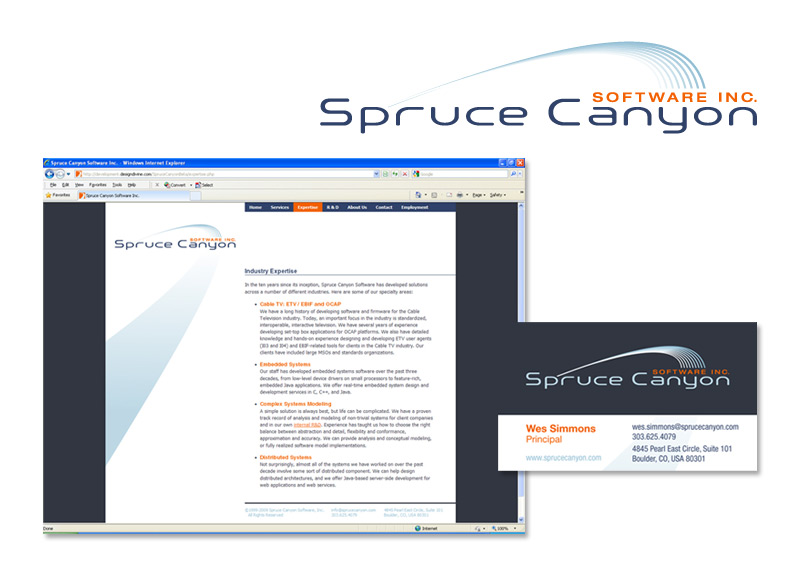 Spruce Canyon Software Branding Package + Website Design
