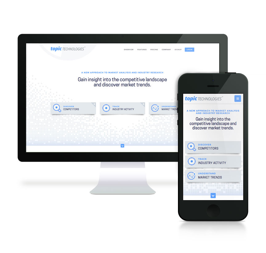 Topic Technologies mobile optimized redesign 