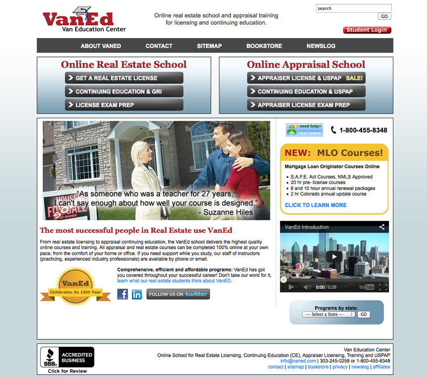 VanEd original home page