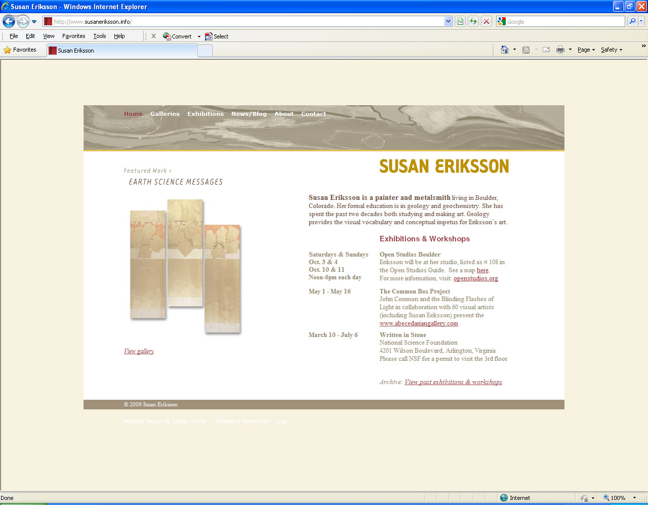 Susan Eriksson Website Overhaul