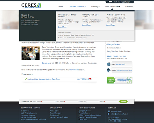 Ceres Tech Group: Redesign Launch